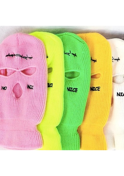 Beyaz Stil Balaclava Kayak Maskesi Güzel Değil Nakış Ordu Taktik Maske 3 Delik Tam Yüz Maskeleri Cs Rüzgar Geçirmez Örgü Bere Şapka Yürüyüş Eşarp Sıcak (Yurt Dışından) modelleri