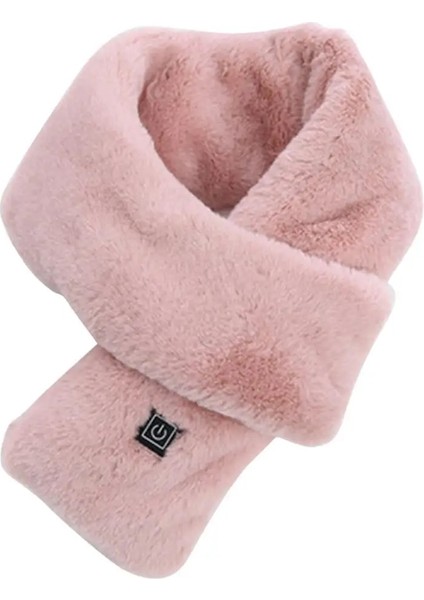 Pembe Tarzı Elektrikli Kış Isıtıcı Isıtma Eşarp Faux Tavşan Kürk USB Şarj Sıcaklık Kontrolü Heaed Boyun Wrap Şal Eşarp Güç Bankası Yok (Yurt Dışından)
