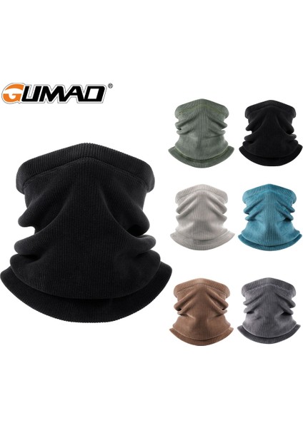 Siyah Stil Kış Termal Yüz Bandana Maskesi Polar Boyun Isıtıcı Tozluk Bisiklet Kayak Tüpü Eşarp Spor Yürüyüş Bisiklet Rüzgar Geçirmez Maskeler Erkekler Kadınlar (Yurt Dışından)