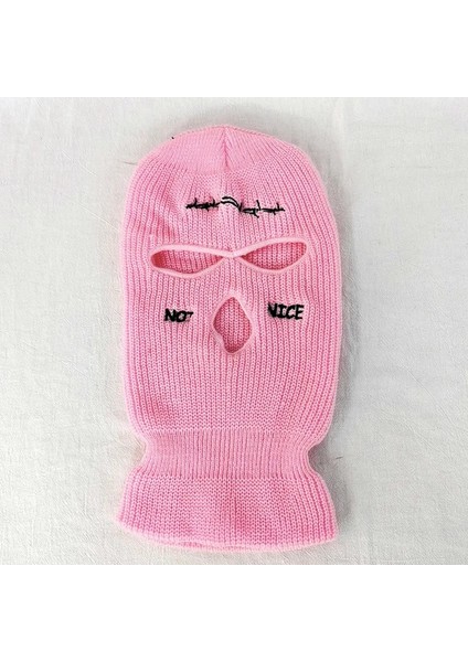 Pembe Tarzı Balaclava Kayak Maskesi Güzel Değil Nakış Ordu Taktik Maske 3 Delik Tam Yüz Maskeleri Cs Rüzgar Geçirmez Örgü Bere Şapka Yürüyüş Eşarp Sıcak (Yurt Dışından)