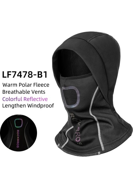 LF7478-B1 Stili Rockbros Kış Kayak Yüz Eşarp Yüz Maskesi Bisiklete Binme Kayak Koşu Spor Eğitimi Balaclava Winderproof Bisiklet Aksesuarı (Yurt Dışından)