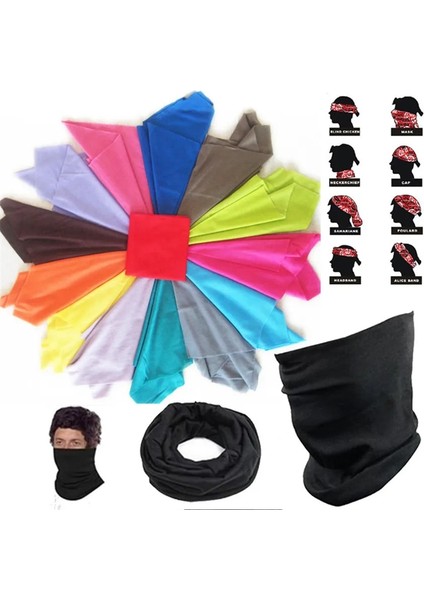 1 Adet Siyah Stil Tek Boyut 1 Adet Kadın Erkek Ourdoor Bisiklet Yürüyüş Kamp Avcılık Koşu Boyun Tüp Eşarp Bisiklet Motosiklet Yüz Maskesi Bandana Sihirli Eşarp (Yurt Dışından) fırsatları
