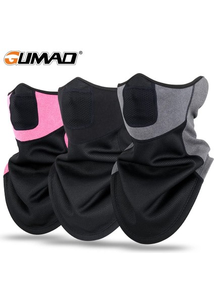 Mercan Pembesi Stili Kış Sporları Sıcak Boyun Eşarp Körüğü Termal Polar Yarım Tüp Yüz Maskesi Kulak-Kapak Snowboard Kayak Bisiklet Yürüyüş Bandana Erkek Kadın (Yurt Dışından) modelleri