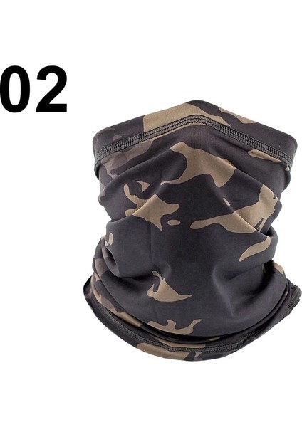 02 Cp Siyah Stil Taktik Tüp Eşarp Boyun Bandana Erkekler Yüz Eşarp Nefes Alabilir Doğa Sporları Balıkçılık Bisiklet Boyun Koruma Motosiklet Boyun Koruma (Yurt Dışından)