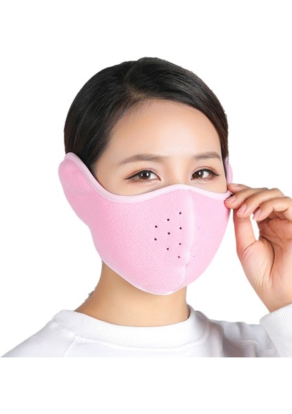 Pembe Tarzı Yeni Kış Yarım Yüz Maskesi Moda Termal Polar Kulak Ağız Kapağı Boyun Isıtıcı Rüzgar Geçirmez Bisiklet Snowboard Kayak Yürüyüş Spor Eşarp (Yurt Dışından)