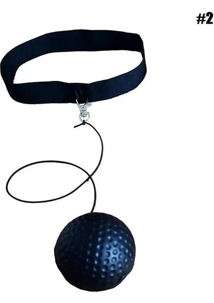 Siyah Stil Boxer Raising Reaction Force Hand Eye Boxing Reflex Speed Punch Ball Sanda Training Set Stress Boxing Muay Punching Ball (Yurt Dışından)