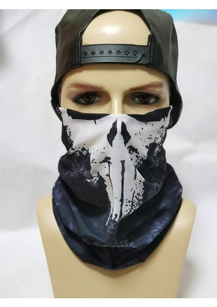 180797 Intikam Tarzı 3D Punisher Boyun Körüğü Bisiklet Bandana Tübüler Eşarp Venom Scaldacollo Motosiklet Yüz Maskesi Cuello Buff Biker Yarım Maske Ordu Erkekler (Yurt Dışından) modelleri