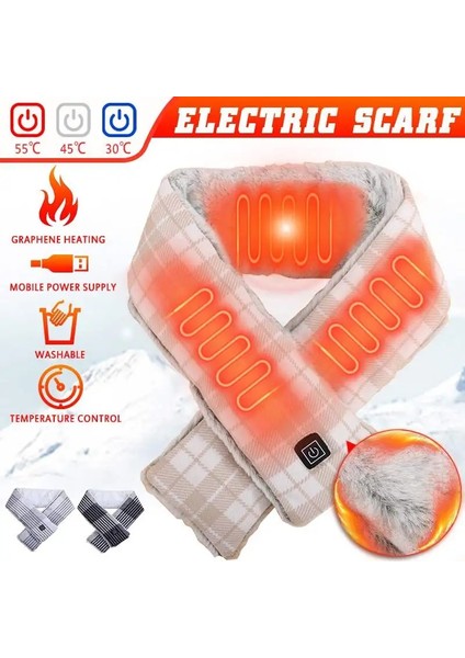 Siyah Stil USB Isıtmalı Kış Eşarp Kadınlar Sıcaklığı Ayarlamak Elektrikli Isıtma Eşarp Atkısı Yaka Eşarp Termal Boyun Wrap Isıtıcı Hediye (Yurt Dışından) fiyatları