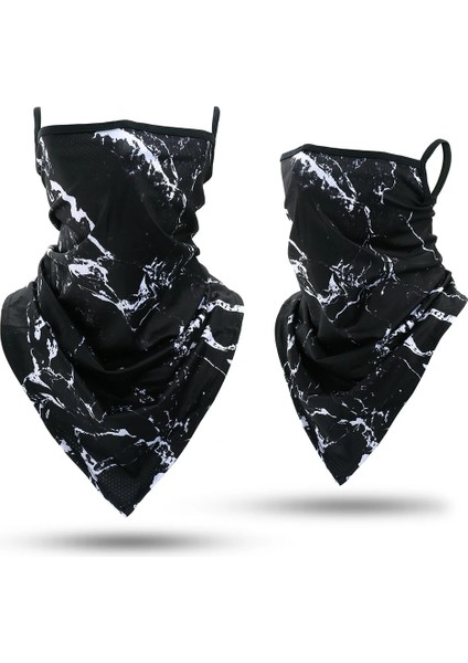 No.25 Tarzı Men Summer Skull Bandana Hanging Ear Triangle Face Mask Cycling Hunting Hike Fishing Ski Sports Outdoor Neck Warmer Scarf Women (Yurt Dışından)