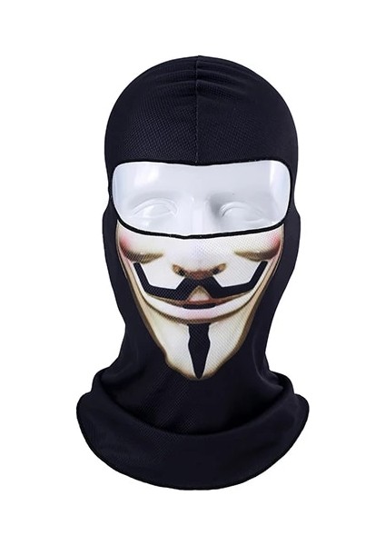 No.7 Tarzı Kış Isıtıcı Balaclava Ork Palyaço Joker Yürüyüş Tam Maske Yüz Eşarp Koşu Bisiklet Avcılık Snowboard Kask Liner Şapka Erkekler Kadınlar (Yurt Dışından)