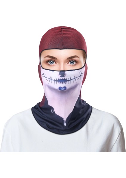 No.7 Tarzı Kış Isıtıcı Balaclava Ork Palyaço Joker Yürüyüş Tam Maske Yüz Eşarp Koşu Bisiklet Avcılık Snowboard Kask Liner Şapka Erkekler Kadınlar (Yurt Dışından)