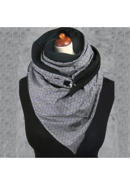 No.17 Stili Moda Kadın Tok Nokta Baskı Düğmesi Yumuşak Wrap Günlük Sıcak Eşarplar Şallar Fular En Soie Платок Женский (Yurt Dışından)