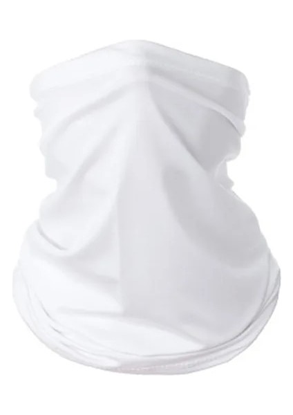 Beyaz Stil Tek Boyut Bisiklet Için Eşarp Katı Boyun Örtüsü Yumuşak Nefes Alabilir Yürüyüş Atkı Rüzgar Geçirmez Kamp Bandana Toz Geçirmez Güneş Koruması Yün (Yurt Dışından)
