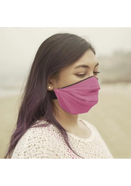 Pembe Stil 4 1 Yüz Kapak Maskesi Toz Geçirmez Nefes Ayarlanabilir Elastik Bant Yeniden Kullanılabilir Yaka Açık Erkek Yün Kadınlar Için Eşarp (Yurt Dışından)