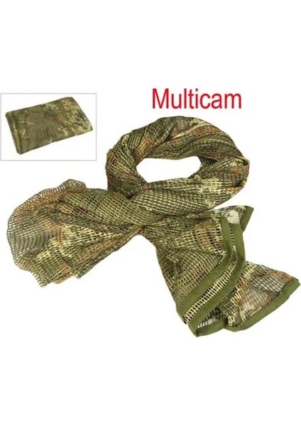 Çoklu Kamera Stili Tek Boyut 190*90 cm Pamuk Askeri Kamuflaj Taktik Örgü Eşarp Keskin Nişancı Yüz Peçe Kamp Avcılık Çok Amaçlı Yürüyüş Eşarp (Yurt Dışından)