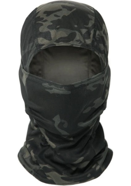 Siyah Piton Desen Stili Taktik Kamuflaj Balaclava Tam Yüz Maskesi Cs Wargame Ordu Avcılık Bisiklet Sporları Kask Astar Kap Askeri Multicam Arf (Yurt Dışından)