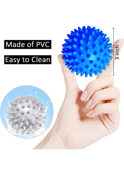 9cm Mavi Top Stili Değerli Masaj Yoga Topları Pvc Egzersiz Spor Fitness Topu Vücut Stres Giderici Skapula El Ayak Silindiri Masaj Egzersizi Ev (Yurt Dışından) indirimleri