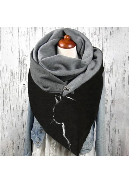 E954824B Stili Tek Boyut 2021 Moda Kış Eşarp Kadınlar Için Baskı Düğmesi Yumuşak Wrap Rahat Sıcak Atkılar Şal Eşarp Fular Femme Boyun Bandana Erkekler (Yurt Dışından)