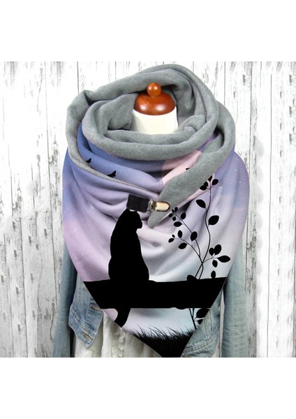 No.28 Stili Moda Kadın Tok Nokta Baskı Düğmesi Yumuşak Wrap Günlük Sıcak Eşarplar Şallar Fular En Soie Платок Женский (Yurt Dışından)