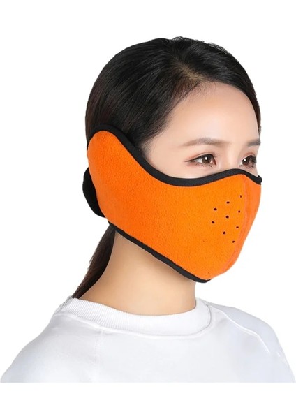 Turuncu Tarzı Yeni Kış Yarım Yüz Maskesi Moda Termal Polar Kulak Ağız Kapağı Boyun Isıtıcı Rüzgar Geçirmez Bisiklet Snowboard Kayak Yürüyüş Spor Eşarp (Yurt Dışından)