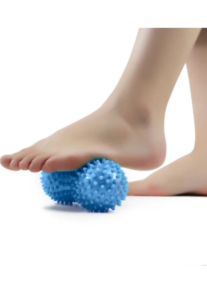 Mor Tarzı 2 Adet Kas Relax Sağlık Yumuşak Fitness Salonu Terapi Tetik Noktası Dikenli Rulo Pvc Ağrı Rahatlatmak Masaj Topu Fıstık Şekli (Yurt Dışından)