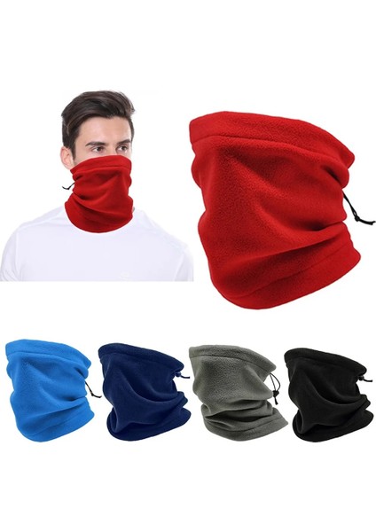Gri Tarzı Polar Boyun Buff Erkek Bandana Kış Rüzgar Geçirmez Atkılar Yumuşak Bisiklet Yürüyüş Yarım Yüz Maskesi Snowboard Kayak Için Boyun Isıtıcı Körüğü (Yurt Dışından)