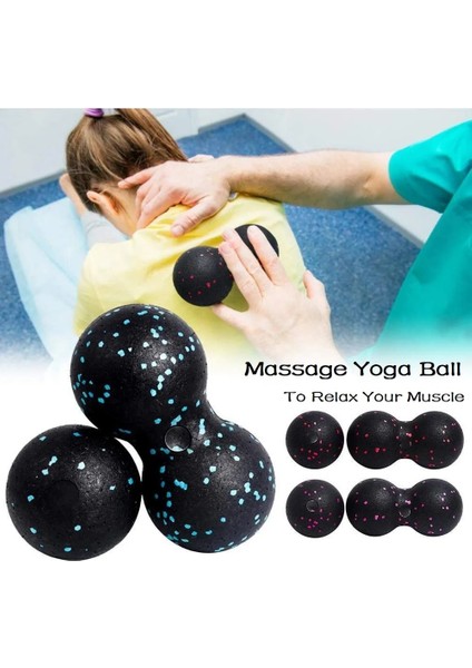 8cm Mavi Stil Myofascia Ball Massage Yoga Ball High Density Lightweight Fitness Body Massage Yoga Exercise Relieve Pain Strength Training Ball (Yurt Dışından)