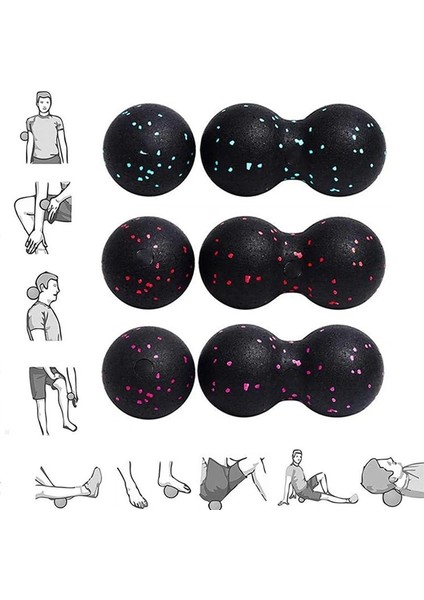 8cm Mavi Stil Myofascia Ball Massage Yoga Ball High Density Lightweight Fitness Body Massage Yoga Exercise Relieve Pain Strength Training Ball (Yurt Dışından)