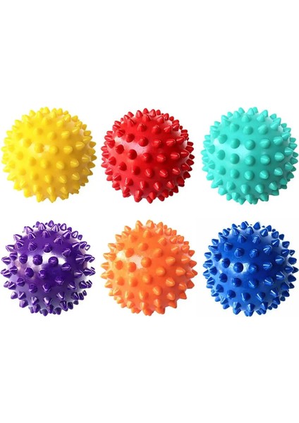 Kırmızı Stil 6.5cm Dikenli Masaj Topu El Ayak Vücut Ağrısı Stres Masajı Rölyef Kas Relax Topu Tetik Noktası Sağlık Spor Oyuncak Topu (Yurt Dışından)