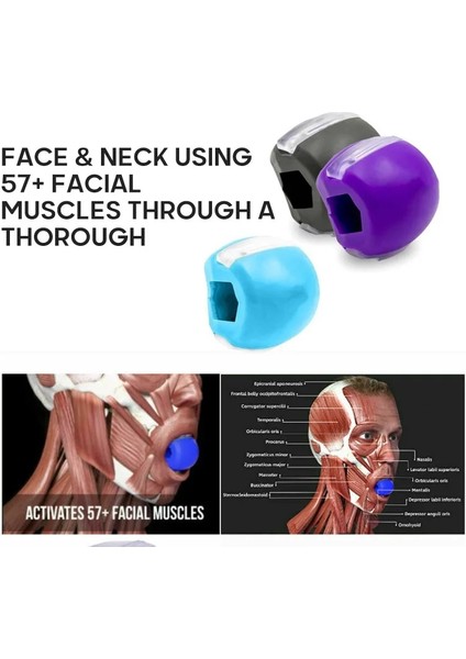 Mavi Stil Food-Grade Face Fitness Ball Facial Toner Exerciser Anti-Wrinkle Exercise Facial Toner Jaw Exerciser Neck Facial Muscle Trainer (Yurt Dışından) modelleri