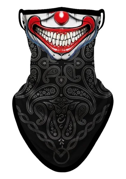 SA210026 Stili 3D Paisley Kafatası Yüz Maskesi Bandana Nefes Alabilir Sporlar Anonim Bandanalar Korkunç Maske Kayak Üçgen Eşarp Yürüyüş Koşu Boyun Körüğü (Yurt Dışından)