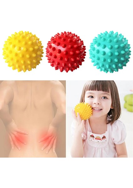 Kırmızı Stil 6.5cm Dikenli Masaj Topu El Ayak Vücut Ağrısı Stres Masajı Rölyef Kas Relax Topu Tetik Noktası Sağlık Spor Oyuncak Topu (Yurt Dışından)