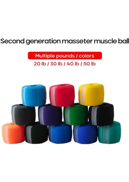 Gri Stil Pounds Masseter Ball Muscle Exerciser Chew Ball Facial Muscle Training Ball Mandible Trainer Face Fitness Balls Equipment (Yurt Dışından) fiyatları