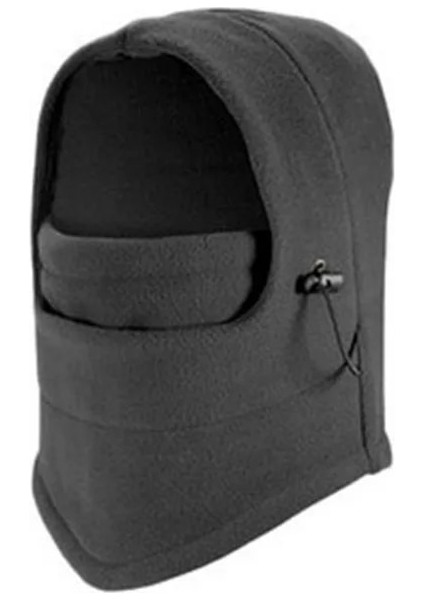 Koyu Gri Tarzı Winter Warm Fleece Beanies Hats For Men Skull Bandana Neck Warmer Balaclava Face Warmming Wargame Cap Special Forces Unisex Hat (Yurt Dışından)