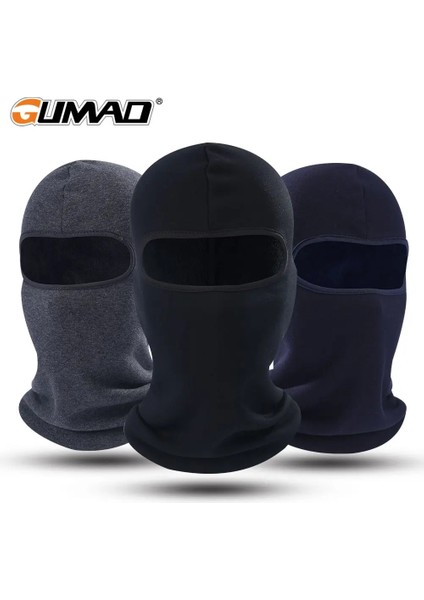 Siyah Stil Kış Polar Balaclava Tam Yüz Maskesi Termal Kayak Snowboard Eşarp Kask Kap Spor Bisiklet Yürüyüş Koşu Boyun Isıtıcı Erkekler Kadınlar (Yurt Dışından)