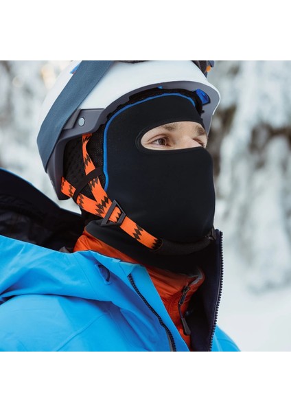 Siyah Stil Kış Polar Balaclava Tam Yüz Maskesi Termal Kayak Snowboard Eşarp Kask Kap Spor Bisiklet Yürüyüş Koşu Boyun Isıtıcı Erkekler Kadınlar (Yurt Dışından)