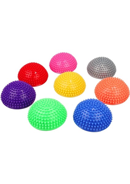Mor Tarzı 16CM Yoga Topu Pvc Şişme Masaj Noktası Yarım Fit Top Denge Eğitmen Sabitleyici Spor Pilates Fitness Dengeleme Topu (Yurt Dışından)