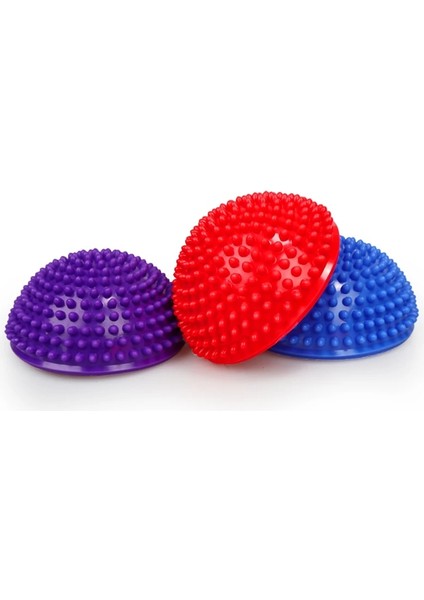 Mor Tarzı 16CM Yoga Topu Pvc Şişme Masaj Noktası Yarım Fit Top Denge Eğitmen Sabitleyici Spor Pilates Fitness Dengeleme Topu (Yurt Dışından)