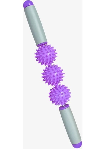 Mor-3 Top Stili Vücut Kas Gevşeme Masajı Yoga Spor Silindir Sopa Fitneoint Dikenli Top Ön Pano Çubuk Spor Salonu Egzersizi Pilates Bar (Yurt Dışından)