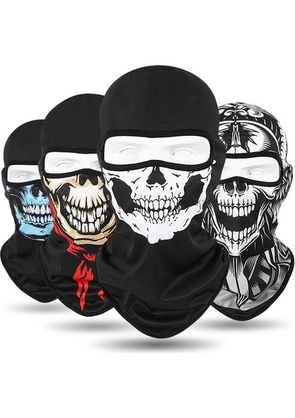 S10 Stili Tek Boyut Skull Print Bandana Balaclava Full Face Mask Scarf Outdoor Fishing Hunting Hiking Cycling Neck Gaiter Face Cover Shield (Yurt Dışından) fiyatları