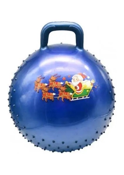 Mavi Stil Saplı Noel Temalı Noel Baba Desen Saplı Spor Için Kabarık Top (Yurt Dışından)
