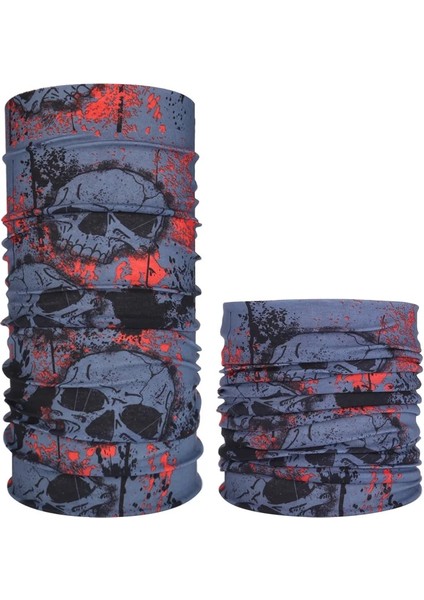 C12 Stili Cadılar Bayramı Açık Kafatası Dikişsiz Balaclava Bisiklet Sihirli Eşarp Erkekler Güneş Koruma Bandana Boyun Çorapları Sürme Kamp Eşarp (Yurt Dışından)