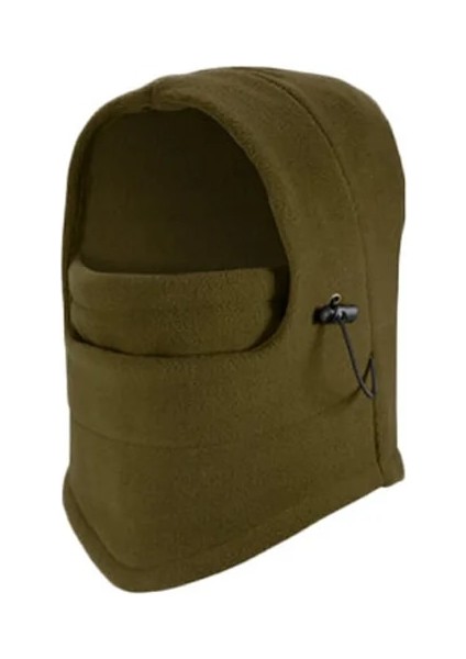 Ordu Yeşili Tarzı Tek Boyut Erkekler Kadınlar Şapka Kapşonlu Boyun Isıtıcı Yürüyüş Atkılar Açık Bisiklet Maskesi Kayak Rüzgar Geçirmez Polar Hood Cs Maskesi Kalınlaşmış Koruyucu Sıcak (Yurt Dışından)