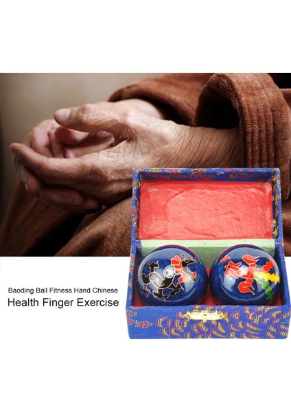 D Stili 2 Adet Haddeleme Baoding Topu Yin Yang Gevşeme Terapisi Masajı Çin Sağlığı El Parmak Egzersizi Fitness Günlük Meditasyon (Yurt Dışından)