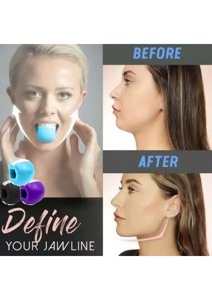 Mor Tarzı Gıda Sınıfı Silika Jel Jawline Egzersiz Topu Yüz Kas Eğitimi Fitness Topu Boyun Yüz Tonlama Jawrsize Çene Kas Eğitimi (Yurt Dışından) modelleri