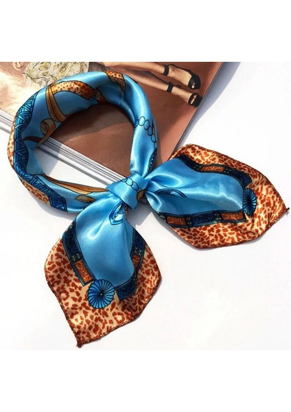No.10 Tarzı Bayan Küçük Saten Ipek Eşarp Baskı Wrap Buruşuk Zarif Mendil Bandana Boyun Saç Bağlı Kravat Eşarp Şal Aksesuarları (Yurt Dışından) fırsatları