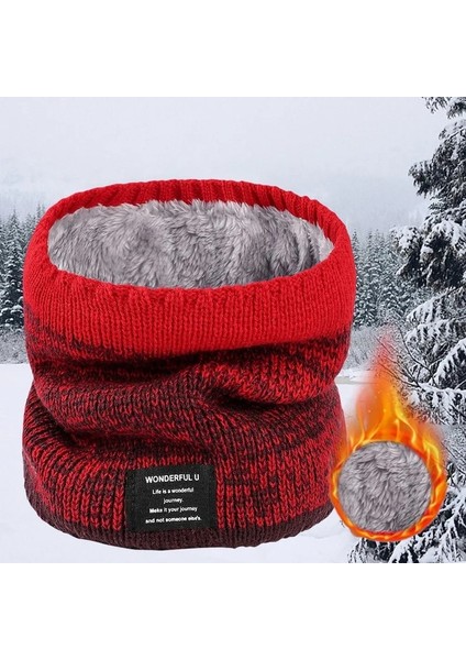 A4 Stili Kış Eşarp Erkekler Için Polar Yüzük Bandana Örme Sıcak Katı Eşarp Kadın Boyun Isıtıcı Kalın Kaşmir Sıcak Mendil Kayak Maskesi (Yurt Dışından)