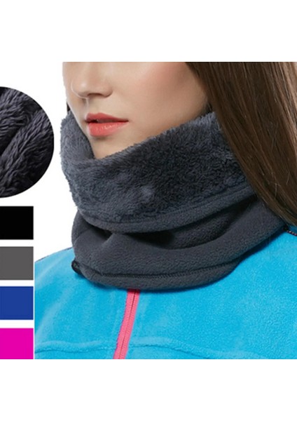 Koyu Gri Tarzı Açık Kadın Erkek Kış Sıcak Yumuşak Eşarp Katı Kablo Örgü Yün Snood Infinity Boyun Isıtıcı Kukuletası Yaka Eşarp Moda Dekor (Yurt Dışından)