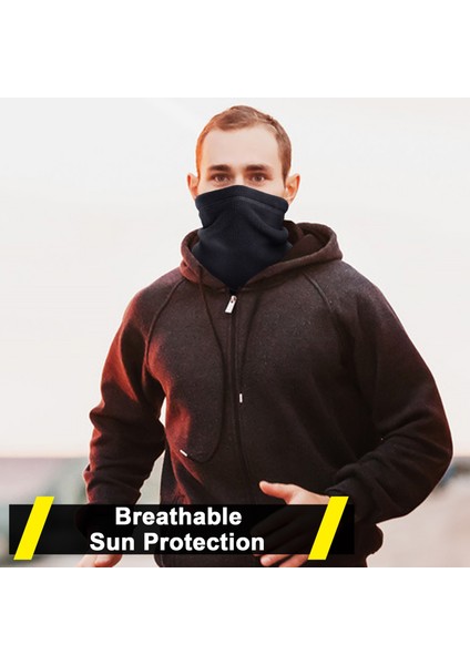 Siyah Stil Kadın Erkek Polar Boyun Isıtıcı Tozluk Bandana Termal Yarım Maske Yürüyüş Bisiklete Binme Koşu Snowboard Kayak Yüz Kapağı Tüp Eşarp Kış (Yurt Dışından) fırsatları