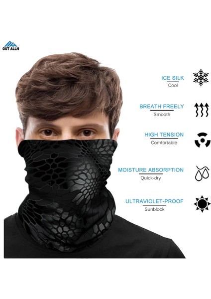 WJ0331 Başörtüsü Tarzı Kryptek Balaclava Avcılık Eşarp Bandana Buff Kamp Boyun Körüğü Taktik Askeri Yüz Kalkanı Kamuflaj Kayak Maskesi Opaska Yaz (Yurt Dışından)